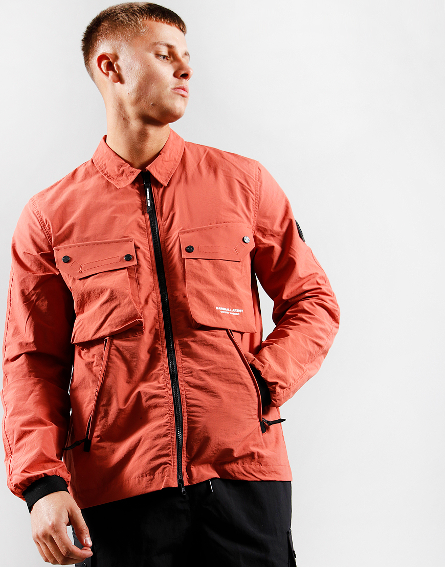 SHOP Cotton Polyamide Overshirt // Rust 
